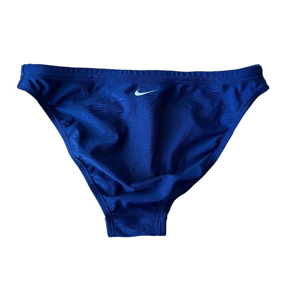 Women's Navy Blue Nike Bikini Swim Bottom SZ 12 Drawstring